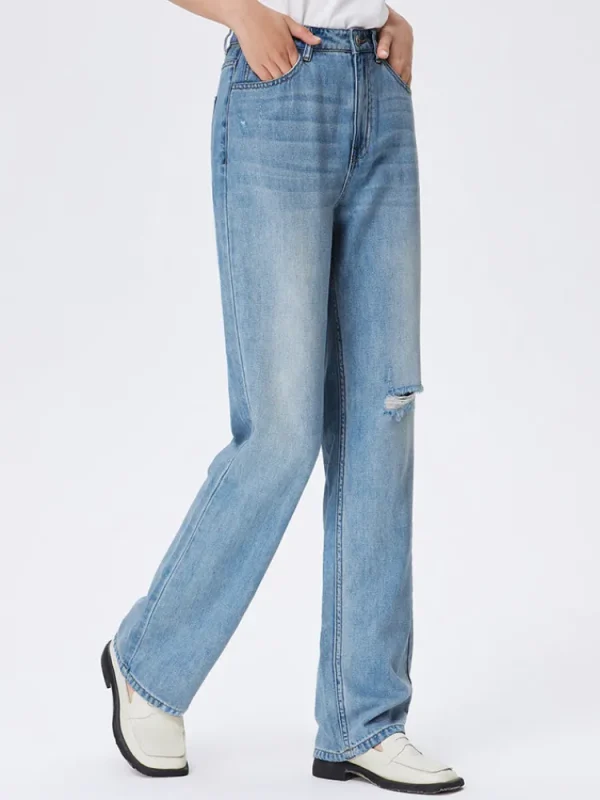 Women SEMIR Ladies Denim Long-staple Cotton Straight Pants