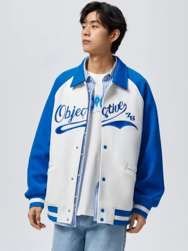 SEMIR Men's Air Layer Contrast Patchwork Monogram Ultra Loose Jacket