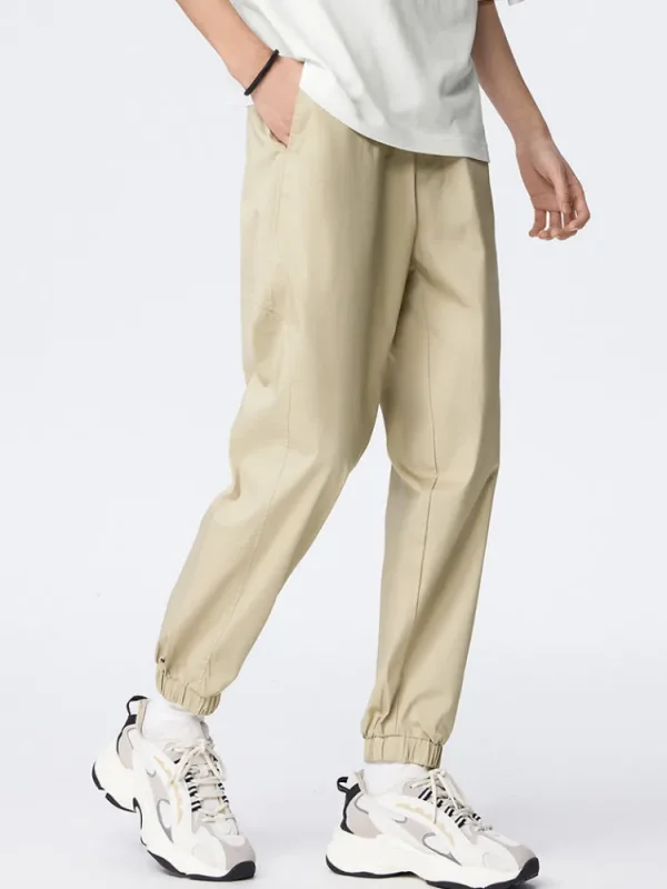 SEMIR Men's Cotton Comfortable Cool Antibacterial Woven Jogging Pants