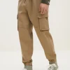 SEMIR Men's Cotton-Polyester Stretch Twill Loose Cargo Pants
