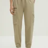 SEMIR Men's Cotton-Polyester Stretch Twill Loose Cargo Pants
