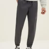 SEMIR Men's Cotton-Polyester Stretch Twill Monogram Fitted Woven Jogging Pants
