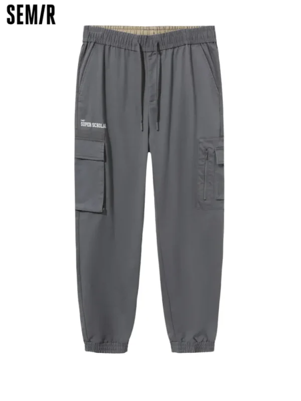 SEMIR Men's Cotton-Polyester Stretch Twill Loose Cargo Pants