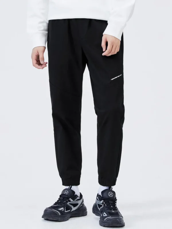 SEMIR Men's Cotton-Polyester Stretch Twill Monogram Fitted Woven Jogging Pants