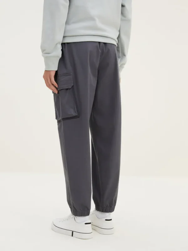 SEMIR Men's Cotton-Polyester Stretch Twill Loose Cargo Pants
