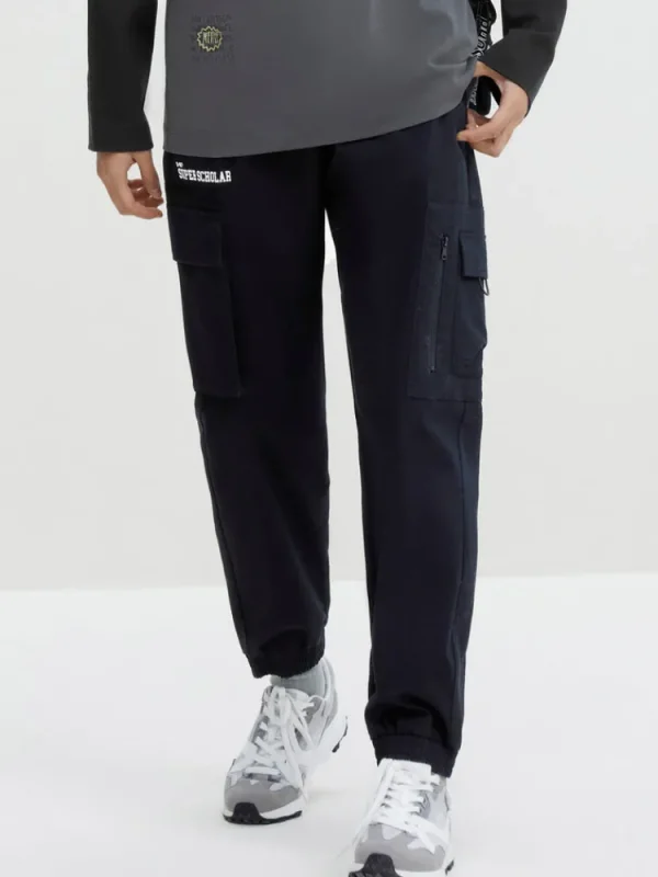 SEMIR Men's Cotton-Polyester Stretch Twill Loose Cargo Pants