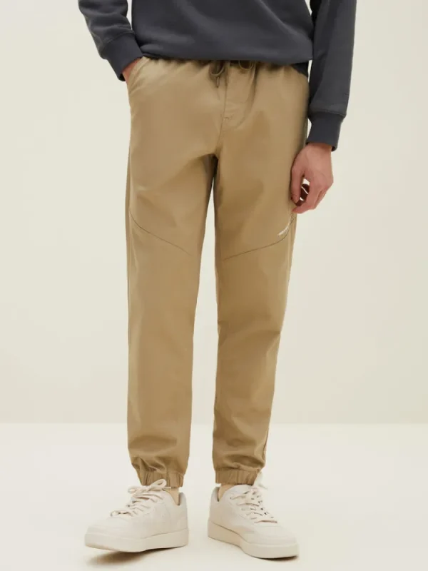 SEMIR Men's Cotton-Polyester Stretch Twill Monogram Fitted Woven Jogging Pants