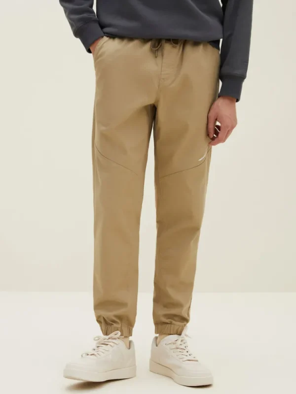 SEMIR Men's Cotton-Polyester Stretch Twill Monogram Fitted Woven Jogging Pants