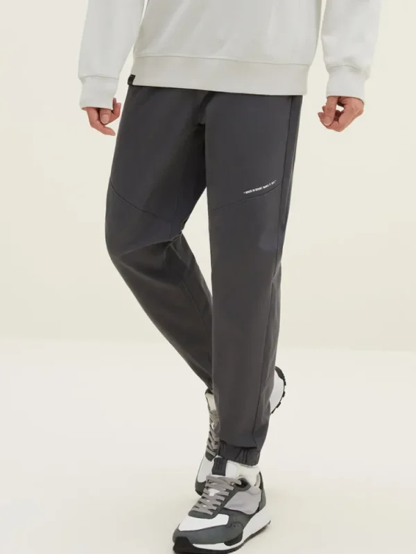 SEMIR Men's Cotton-Polyester Stretch Twill Monogram Fitted Woven Jogging Pants