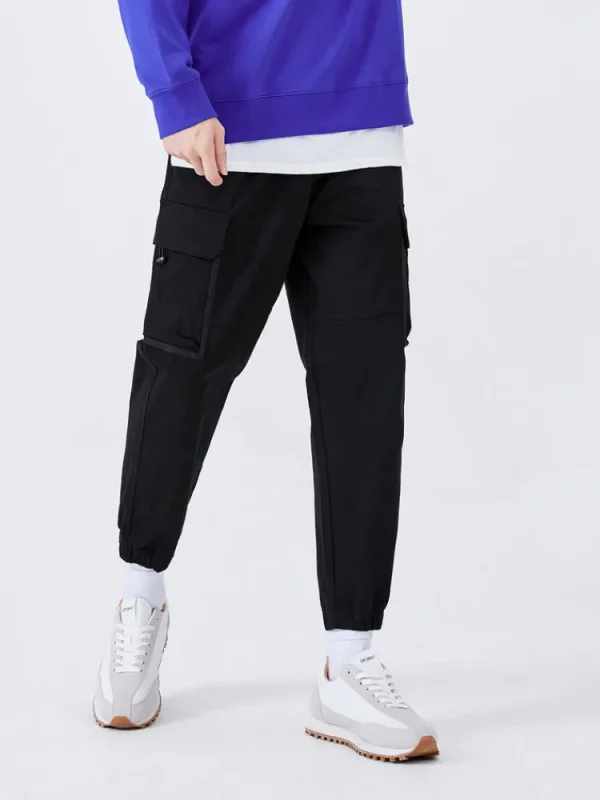 SEMIR Men's Cotton-Polyester Stretch Twill Loose Cargo Pants