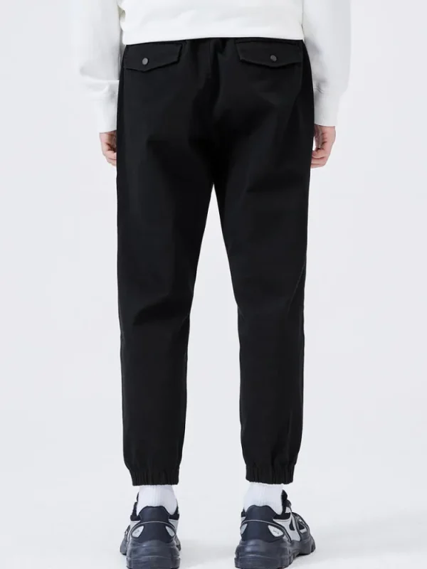 SEMIR Men's Cotton-Polyester Stretch Twill Monogram Fitted Woven Jogging Pants