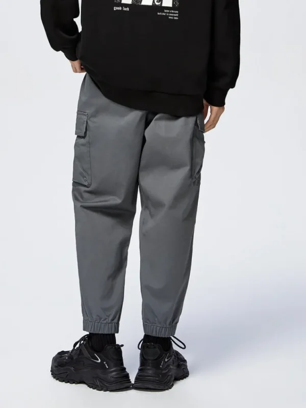 SEMIR Men's Cotton-Polyester Stretch Twill Loose Cargo Pants