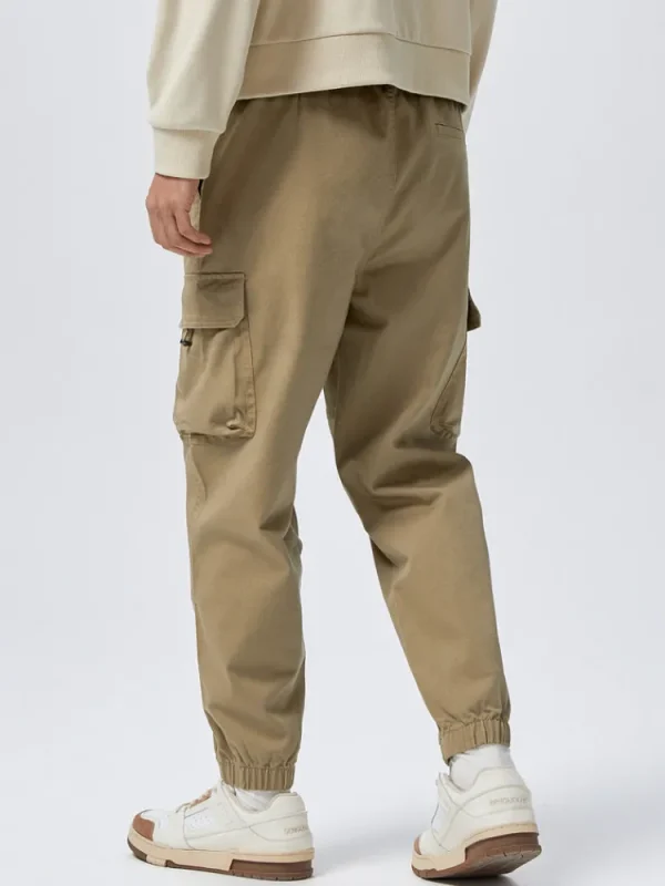 SEMIR Men's Cotton-Polyester Stretch Twill Loose Cargo Pants