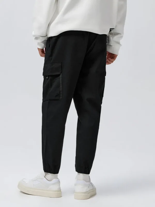 SEMIR Men's Cotton-Polyester Stretch Twill Loose Cargo Pants