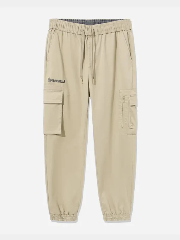SEMIR Men's Cotton-Polyester Stretch Twill Loose Cargo Pants