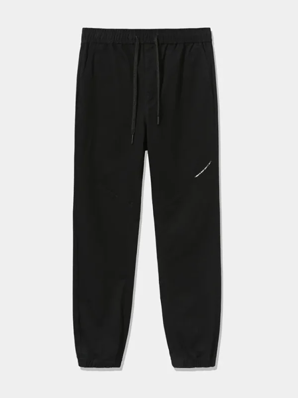 SEMIR Men's Cotton-Polyester Stretch Twill Monogram Fitted Woven Jogging Pants