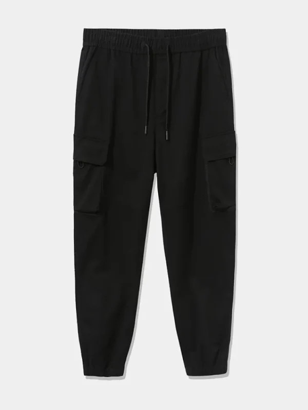 SEMIR Men's Cotton-Polyester Stretch Twill Loose Cargo Pants