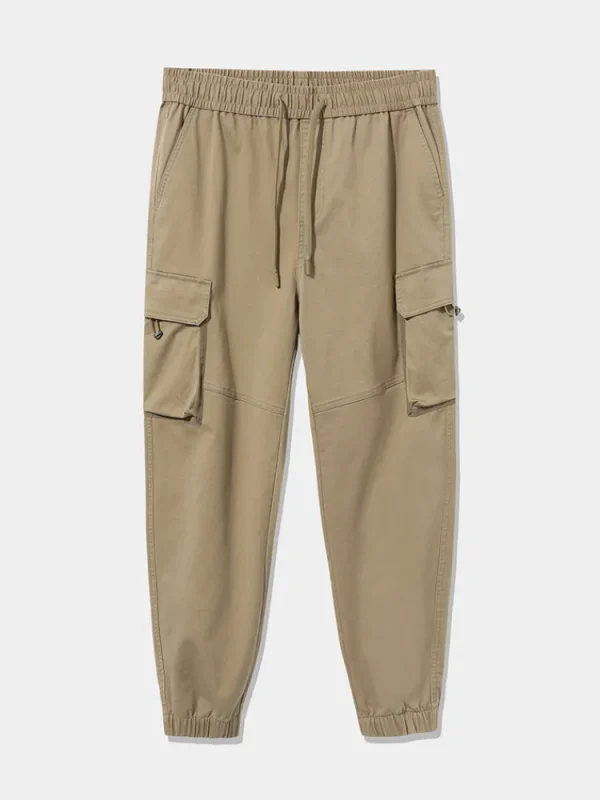 SEMIR Men's Cotton-Polyester Stretch Twill Loose Cargo Pants