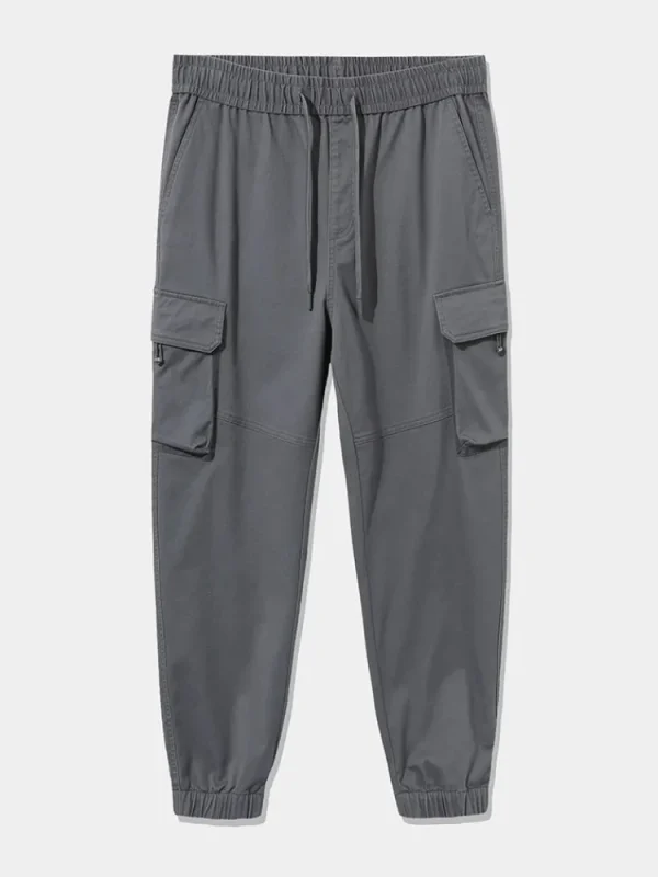 SEMIR Men's Cotton-Polyester Stretch Twill Loose Cargo Pants
