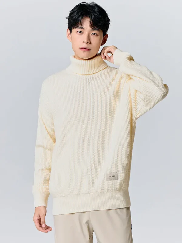 SEMIR Men's cream turtleneck sweater