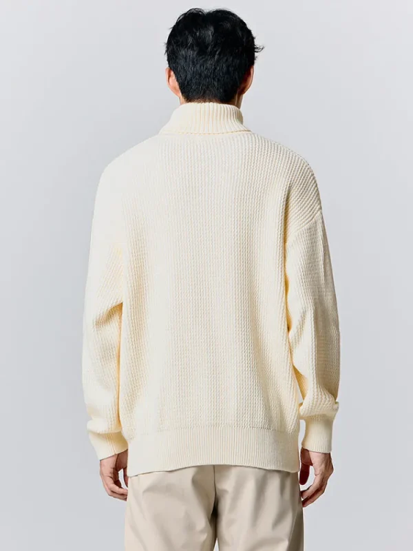 SEMIR Men's cream turtleneck sweater