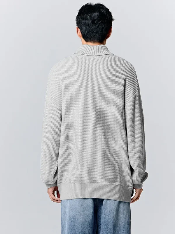 SEMIR Men's cream turtleneck sweater