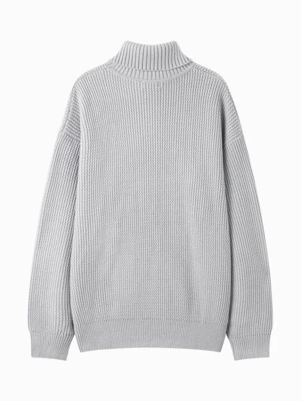 SEMIR Men's cream turtleneck sweater