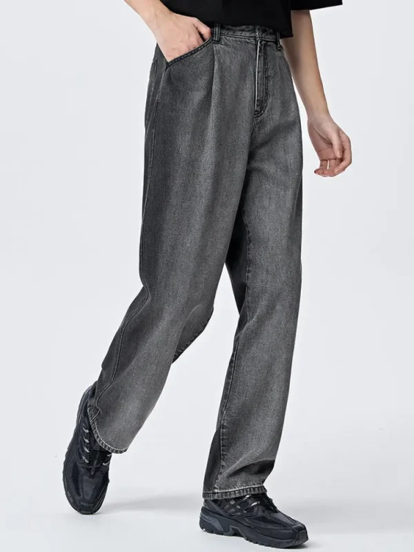 SEMIR Men's Denim Comfort Cool Straight Pants