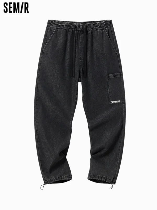 SEMIR Men's Denim Comfort Cool Straight Pants