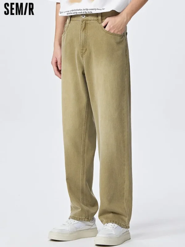 SEMIR Men's Denim Eco Lyocell Straight Pants