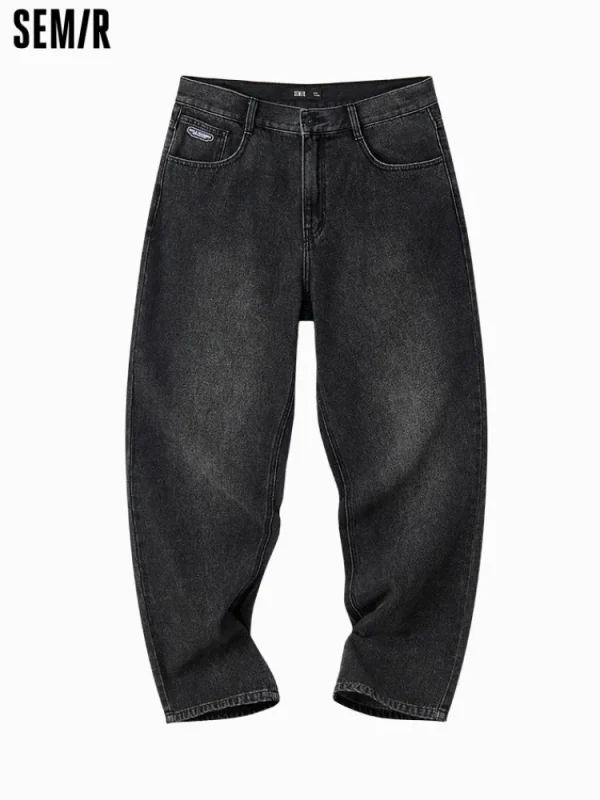 SEMIR Men's Denim Eco Lyocell Straight Pants