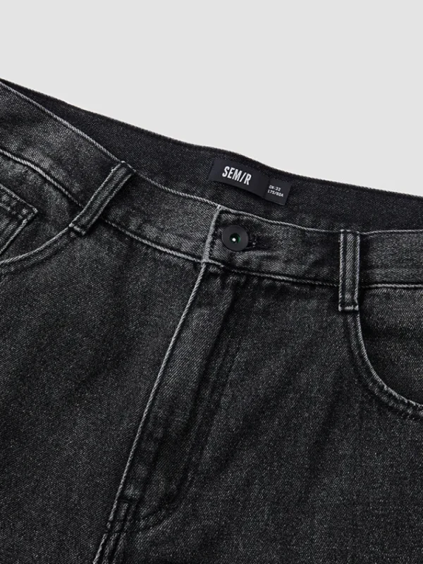 SEMIR Men's Denim Eco Lyocell Straight Pants