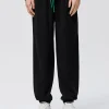 SEMIR Men's Draping Waffle Contrast Ribbon Loose Knitted Jogging Pants