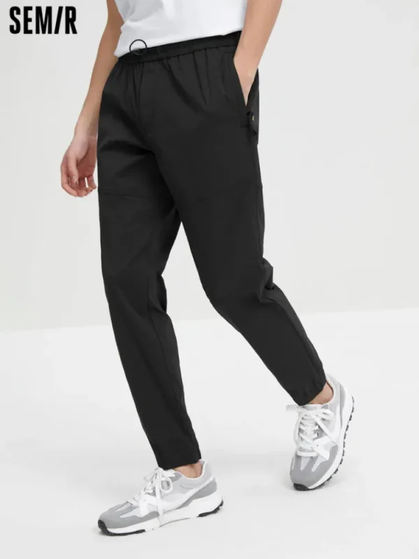 SEMIR Men's Easy-Care Fitted Woven Jogging Pants