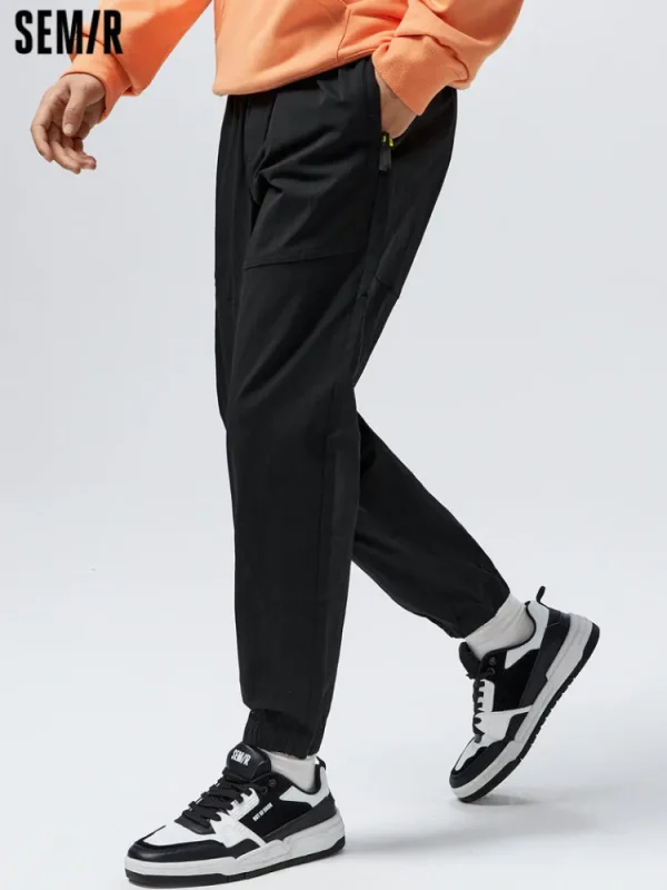 SEMIR Men's Easy-Care Fitted Woven Jogging Pants