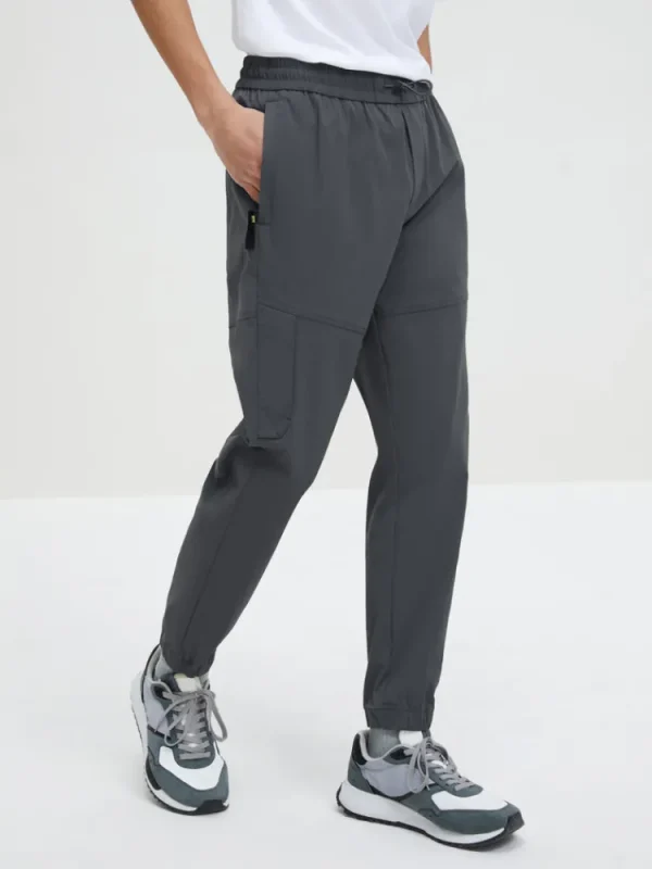 SEMIR Men's Easy-Care Fitted Woven Jogging Pants