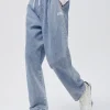 SEMIR Men's Eco-Friendly Lyocell Denim Monogram Loose Straight Pants