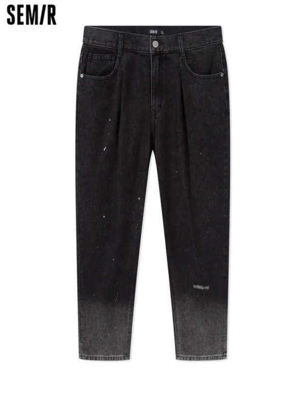 SEMIR Men's Eco-Friendly Lyocell Denim Gradient Loose Straight Pants