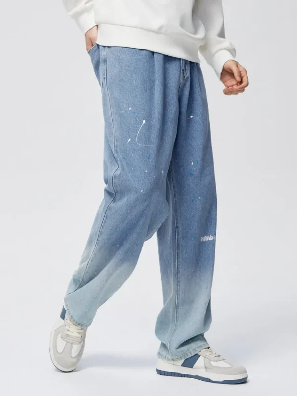 SEMIR Men's Eco-Friendly Lyocell Denim Gradient Loose Straight Pants