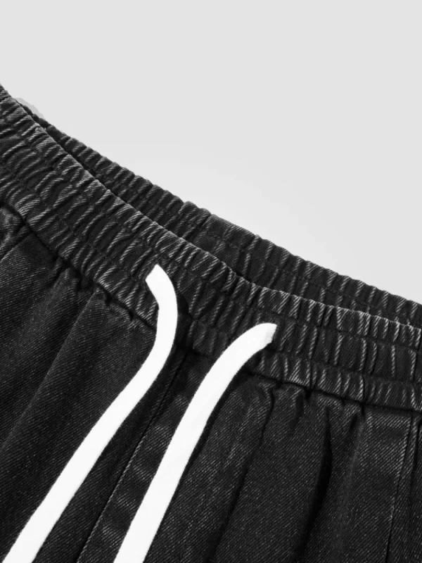 SEMIR Men's Eco-Friendly Lyocell Denim Monogram Loose Straight Pants