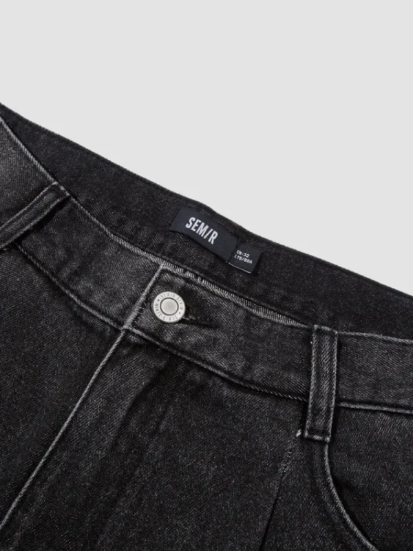 SEMIR Men's Eco-Friendly Lyocell Denim Gradient Loose Straight Pants