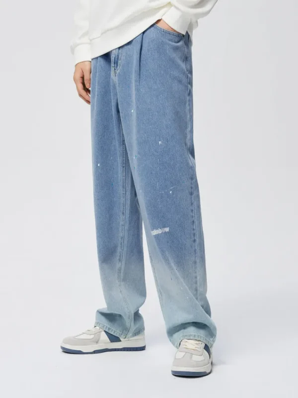 SEMIR Men's Eco-Friendly Lyocell Denim Gradient Loose Straight Pants
