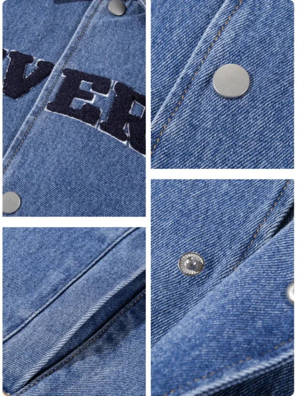 SEMIR Men's Eco-Friendly Lyocell Denim Contrast Monogram Loose Denim Jacket