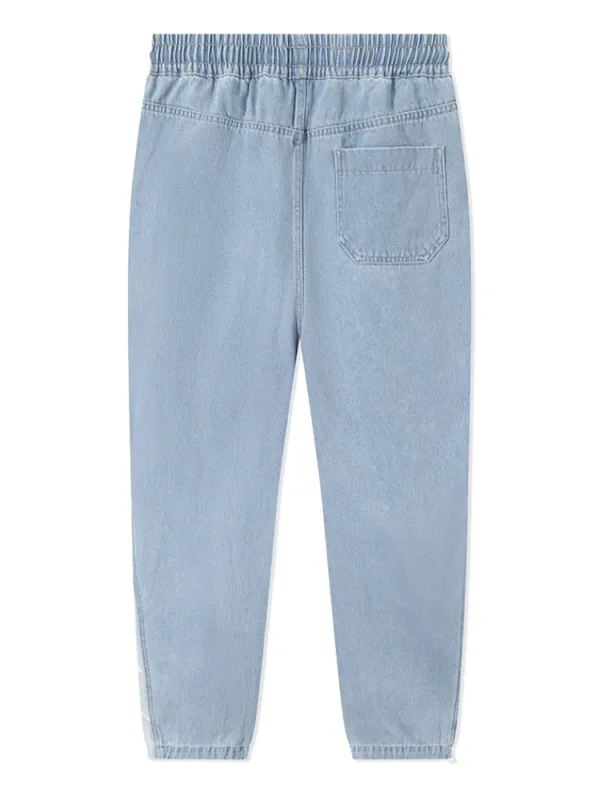 SEMIR Men's Eco-Friendly Lyocell Denim Patchwork Loose Straight Jogging Pants