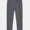 SEMIR Men's Faille Solid Colour Fitted Boot Cut Basic Pants