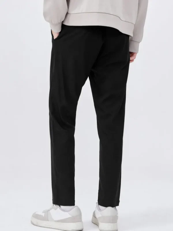 SEMIR Men's Faille Solid Colour Fitted Boot Cut Basic Pants