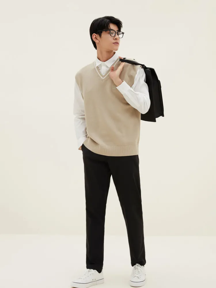 mens_faille_solid_colour__3-2.webp SEMIR Men's Faille Solid Colour Fitted Boot Cut Basic Pants