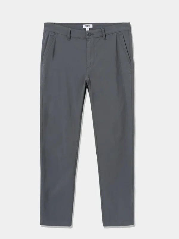 SEMIR Men's Faille Solid Colour Fitted Boot Cut Basic Pants