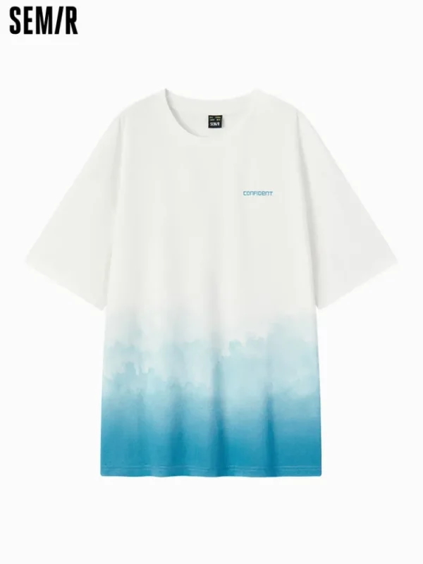 SEMIR Men's 190g Breathable Round Neck Short Sleeves Cotton T-Shirt