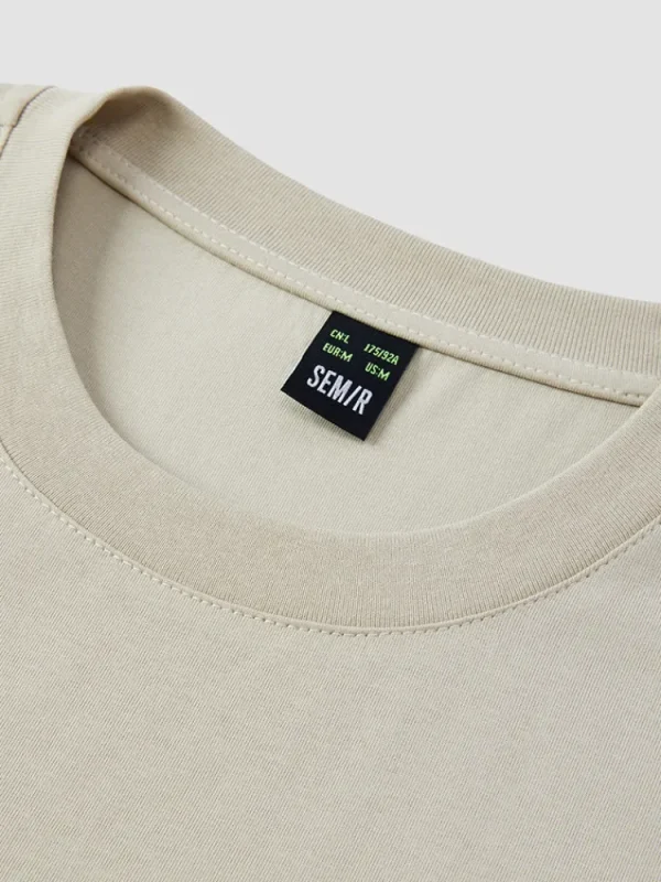 SEMIR Men's 190g Breathable Round Neck Short Sleeves Cotton T-Shirt